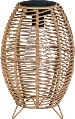Produktbild von Dehner Solar-Laterne Mila, Lichtfarbe warmweiß, Ø 17.5 cm, Höhe 26.5 cm, Metall / Kunststoff, braun