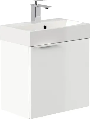 Produktbild von Gäste WC Raumspar-Waschplatz "Cubi 50 cm" weiß Hochglanz