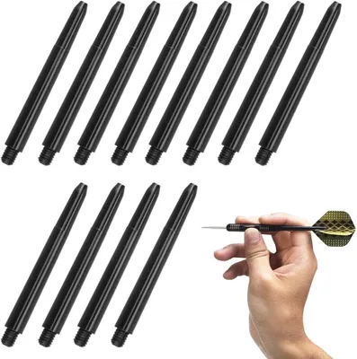 Produktbild von Dartshafts Nylon, 100 Stück, 2BA Gewinde, schwarz, für Soft Steel Dartpunkte