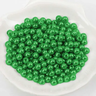 Produktbild von Wachsperlen ca. 600 Stück, 4mm, Grün dunkel