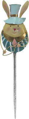 Obrázek produktu pro Clayre & Eef Garden Spieá Rabbit 18x74 cm Blue Metal