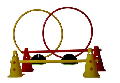 Produktbild von Hürden- und Reifen-Set (rot, gelb)
