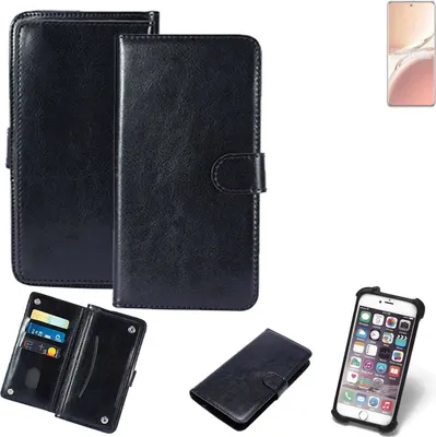 Produktbild von K-S-Trade 360° Hülle kompatibel mit Oppo A3 Pro schwarz Kunstleder Case BookCase WalletCase Kunstlederederhülle Handyhülle, Rundumschutz Bumper