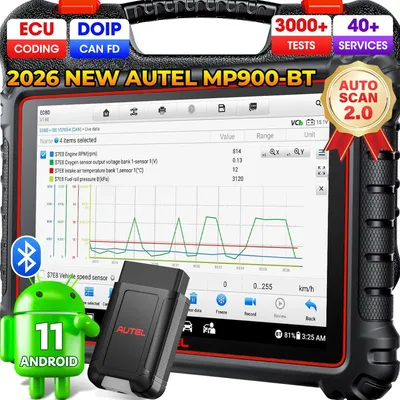 Produktbild von Autel Maxipro MP900-BT Car Diagnostic Device, 2025 Modell von Maxisys MS906BT, Upgrade MS906/ DS808/ MP808, ECU-Codierung, bidirektionale Steuerung, 3
