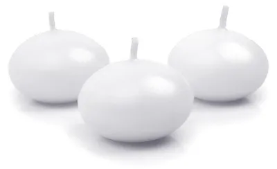 Produktbild von 50x Schwimmkerze matt, weiß, 4cm