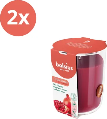Produktbild von Bolsius - True Scents - Duftglas - 97/85 - Granatapfel - Vorteilspack - 2 Stücke