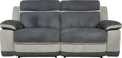 Produktbild von Relaxsofa 3-Sitzer - Microfaser - Anthrazit & Hellgrau - TALCA