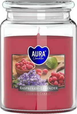 Produktbild von Bispol Duftkerze im Glas Himbeere und weißer Lavendel SND99-352