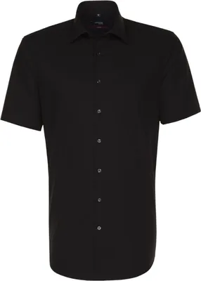 Image de Seidensticker BUSINESS Chemise Homme manches courtes Kent Regular Noir 47