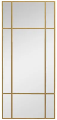 Obrázok produktu pre Dekoratívne nástenné zrkadlo s rozmermi 110 x 50 cm s kovovým rámom