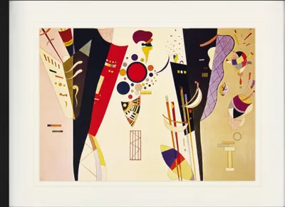 Produktbild von Wassily Kandinsky Zarámovaný obraz s jemným paspartovaním | Obrazy na stenu | V ráme - Vzájomná dohoda, 1942 (60 x 80 cm)