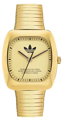 Produktbild von Adidas Uni Uhr RETRO WAVE ONE Edelstahl gold AOSY24024