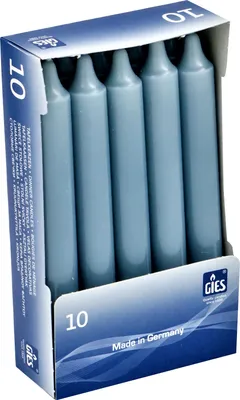 Produktbild von Tafelkerzen 180 x 21,5 mm Steinblau 10er Box