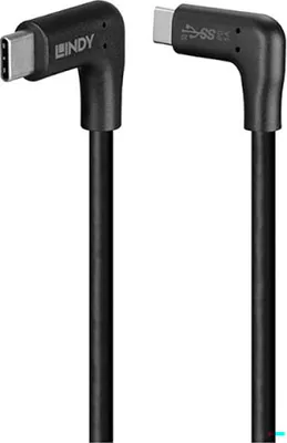 Produktbild von Lindy 32022, 0,5 m, USB C, USB C, USB 3.2 Gen 2 (3.1 Gen 2), 10 Gbit/s, Schwarz