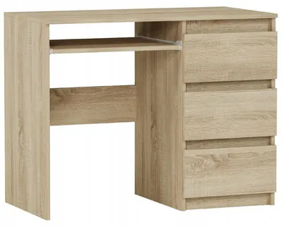 Obrázek produktu pro Psací stůl počítačový 96 cm pravé 3 zásuvky FRAMIRE N-3 sonoma