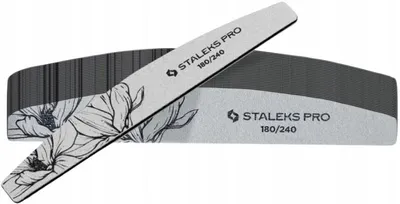 Obrázek produktu pro Pilník na nehty Staleks, půlměsíc, 180/240, šedý, 25 kusů
