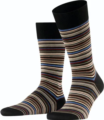 Produktbild von FALKE Microblock Ringel-Socken Herren grey-white 45-46