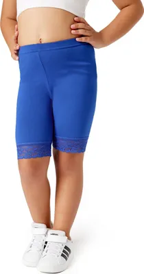 Image de Leggings courts pour fille Merry Style avec dentelle - Leggings pour fille en viscose MS10-434 (Cobalt, 122)