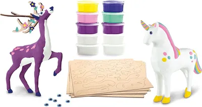 Produktbild von Joustra Modellier-Set "Magische Tiere" Einhorn & Rentier