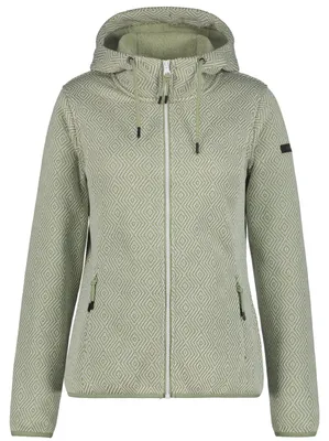 Produktbild von Icepeak Adrian Strickfleecejacke Damen mit Kapuze, Farbe:Hellgrün, Größe:L