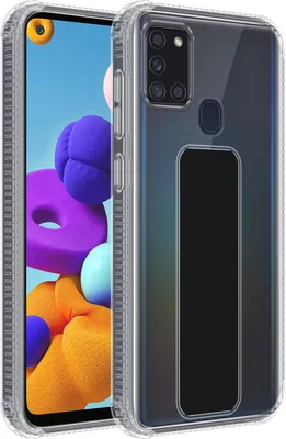 Obrázek produktu pro Cadorabo ochranný kryt pro Samsung Galaxy A21s pouzdro v černé barvě TPU silikonový kryt funkce stojánku