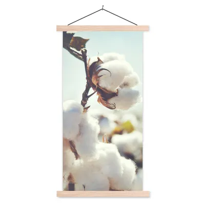 Produktbild von MuchoWow® Textilposter Pflanzen - Blume - Zweig - Natur 60x120 cm mit holzfarbenen Rahmen - Holz