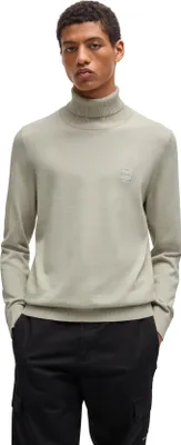 Produktbild von Boss Orange Rollkragenpullover Akrio beige einfarbig gestrickte Baumwolle und Kaschmir