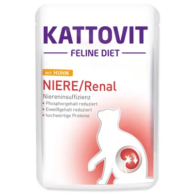 Obrázek produktu pro Kattovit 85gx24 Feline Diet NIERE/Renal Chicken Fresh Pouch