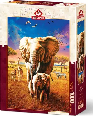 Image de ART PUZZLE Puzzle mère d'éléphant 1000 pièces