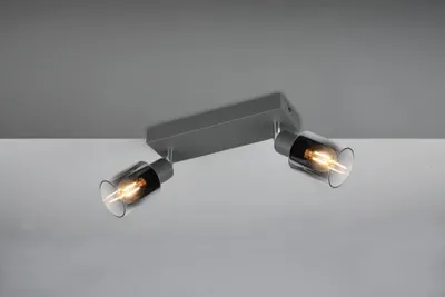 Produktbild von Reality Deckenstrahler 2er Spot Cadiz E14 schwarz Metall Glas