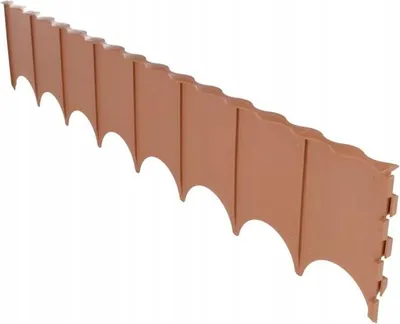 Zdjęcie produktu dla Elastyczne obrzeże trawnikowe 59x11,6 cm jasnobrązowe do projektowania ogrodów - odporne na warunki atmosferyczne i trwałe