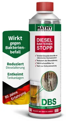Produktbild von MATHY-DBS Diesel-Bakterien-Stopp 500 ml - Diesel-Additiv gegen Bakterienbildung im Tank
