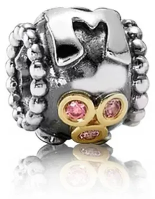 Produktbild von Pandora Charm Mum Rosa Zirkonia Sterling-Silber 14k Gelbgold 790574CZS