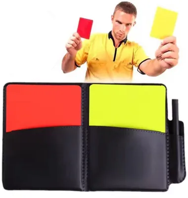 Produktbild von Schiedsrichter-Sets – Set mit Schiedsrichterkarten und Pfeife – 2 Sets – Rote Karte – Gelbe Karte – Schiedsrichter-Zubehör – Spielpfeifen – CHPN