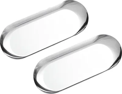 Obrázok produktu pre Sada strieborných oválnych tanierov (2 ks, 18 x 8,5 cm)