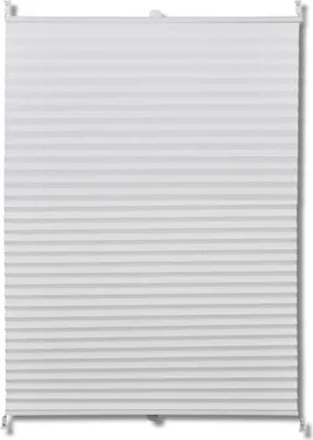 Image de Store plissé occultant The Living Store 80×150 cm blanc