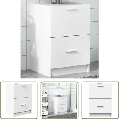 Produktbild von The Living Store Waschbeckenunterschrank Weiß 40x37x59 cm Holzwerkstoff