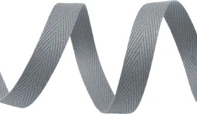 50m Köperband 10mm breit grau