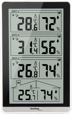 Zdjęcie produktu dla Technoline WS 7060, Srebrny, Wilgotnościomierz wewnętrzny, Termometr wewnętrzny, Odkryty higrometr, Termometr zewnętrzny, F, °C, Bateria, 82 mm, 41 mm
