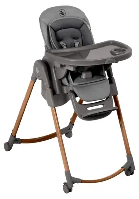 Produktbild von Minla Plus Kinderhochstuhl, mitwachsend von 0 bis 14 Jahren, für ein Gewicht von 0 bis 60 kg, Hochstuhl für Babys, mit einhändig drehbarem Tablett, 4 Rädern, 9 Höhenstufen, 5 Neigungspositionen, kompakt faltbar, Elegance Graphite