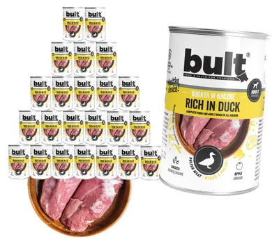 Produktbild von Bult | Feuchtigkeitsspendendes Futter für Hunde mit Ente - 24x400g - 75% Fleisch - Natürliche Zusammensetzung