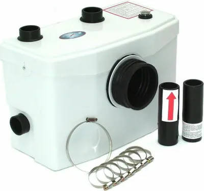 Produktbild von Hebeanlage Eco2 600W 100 L/min heißwasserbeständig 4 Edelstahl-Häckselmesser 1 WC 2 Zuläufe 426x210x274mm