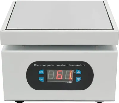 Produktbild von Elektrische Vorheizstation zum Löten - Mikroprozessor-gesteuerte Heizplatte - 500 W - 150×150 mm - 0–400 °C - 220 V