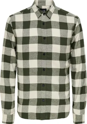 Produktbild von ONLY & SONS Freizeit Flanellhemd Kariert Holzfäller Karo Shirt Größe: M (39/40)