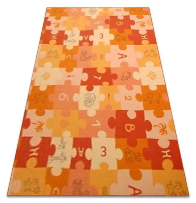 Imagen del producto de Alfombra infantil PUZLE ado  naranja 150x200 cm