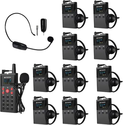 Produktbild von Retekess TT127 Tour Guide System, Selbstgeführtes Toursystem, 200 Meter, 41 Sprachen, 3 Modi, 16GB, mit TT123-Mikrofon, für Museen, Reisen, Kirche