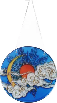 Image de Home Decoration Color Acrylic Sun Moon Clouds Sunshade Window Pendant Decoration