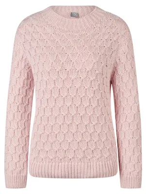 Produktbild von Rabe Damen Oversized Grobstrick Pullover Rosa Rundhalsausschnitt Größe 50