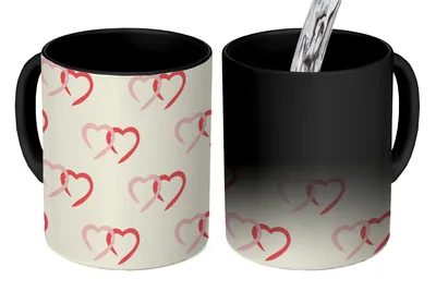 Obrázok produktu pre MuchoWow® Magický pohár Valentínsky darček - Láska - Vzory 350 ml Pohár na zmenu farby Darček Nápad na darček - Foto hrnček