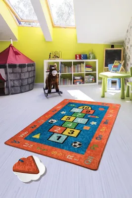 Produktbild von Conceptum Hypnose, Seksek- Seksek CHL, Bunt, Teppich, 140 x 190 cm, 100% Samtstoff